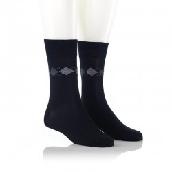 Elegantne nogavice z vzorcem - črne