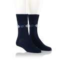 Elegantne nogavice z vzorcem - modre