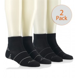 Športne kratke nogavice - ActiveLifestyle črno sive 2 para v kompletu