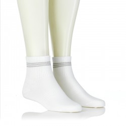 Modne nogavice - tri črte sport bele