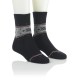 Modne nogavice - črne snežinke oker in sive