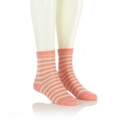 Modne nogavice - črte marelica in smetana